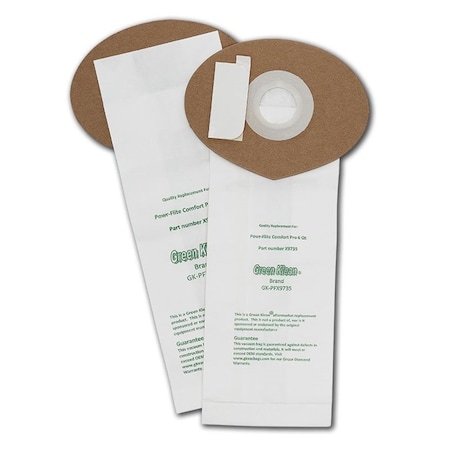 Green Klean 6 qt. Powr Flite Comfort Pro Backpack Closed Collar Replacement Vacuum Bags, 100PK GR134987